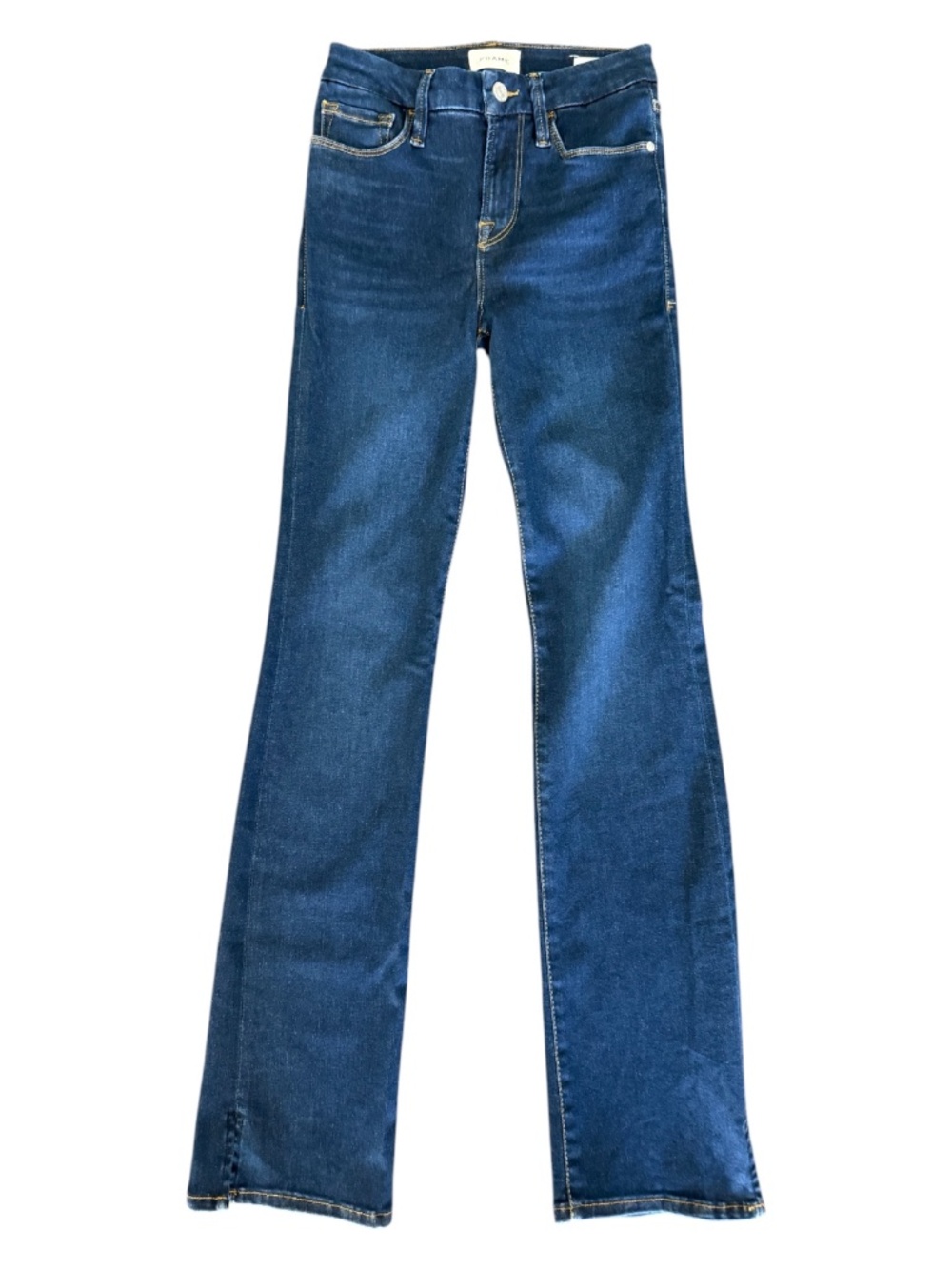 FRAME Le Mini Boot Jeans Blue High Rise Bootcut Stretch Denim Size 26